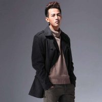 格男仕 男都市时尚经典风衣F035