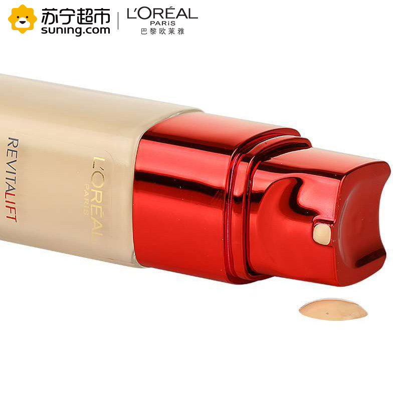 欧莱雅(LOREAL)复颜提拉紧肤精华粉底液30ml 100珍珠白