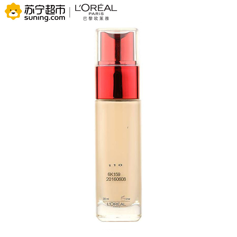 欧莱雅(LOREAL)复颜提拉紧肤精华粉底液30ml 110柔粉白
