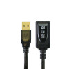 绿联(UGREEN)10321USB2.0信号延长放大线接无线网卡豪华全铜材质透明黑色10米