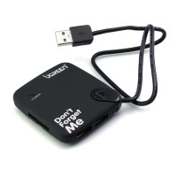 绿联(UGREEN)20238USB2.0读卡器+3口USBHub功能combo多功能优雅型读卡器