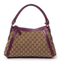 GUCCI 古驰 女式织物配皮经典双G单带挎包 282298-FAFXT-9785