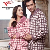 红豆相思鸟秋冬季情侣加厚舒美绒印花睡衣/家居服套装906