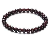 Lux-women石榴石手链5mm-幸福(附权威鉴定证书) 