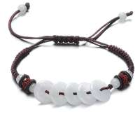 Lux-girl 天然翡翠A货编制手链-五福临门LG13031403883