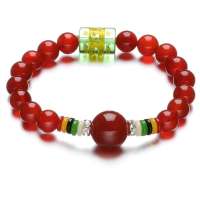 Lux-women 天然红玛瑙手链-鸿运当头(附权威鉴定证书)