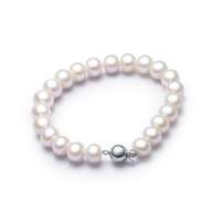 DIYA 花样年华9-10mm近圆无暇珍珠手链