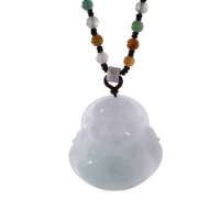 淘翠天然翡翠细糯莹润笑佛吊坠35849