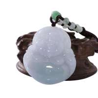 淘翠天然翡翠莹润大弥勒佛吊坠35851