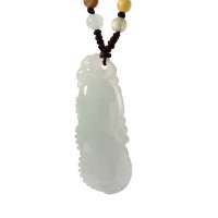 淘翠天然翡翠A货莹润如意吊坠58214