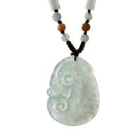 淘翠天然翡翠A货莹润多福如意吊坠30844