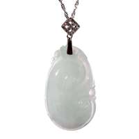 淘翠天然翡翠A货芙蓉种如意吊坠7881