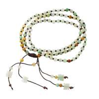 淘翠天然翡翠A货三彩福禄寿佛珠手链110063