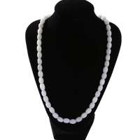 淘翠天然翡翠A货椭圆佛珠项链8463