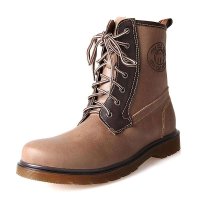 木村树秋冬季真皮高帮男女情侣款马丁靴男款M1755614