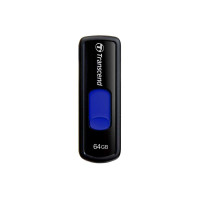 创见优盘无盖伸缩系列(JF500)64G 灿黑 U盘 USB 2.0