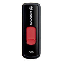 创见优盘无盖伸缩系列(JF500)4G 灿黑 U盘 USB 2.0