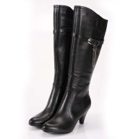 ST&SAT 星期六黑色小牛皮女靴子 SS14S9600511