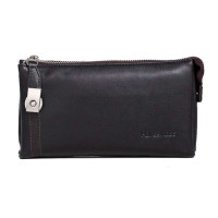 皮仕伦尔Pareshass 男士带锁扣休闲头层软牛皮手拿包P8011042-02深啡色