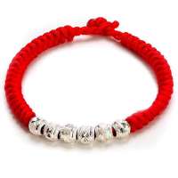 百萃 S925纯银本命年转运红绳手链  辟邪 招桃花手链 生日礼物