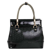 皮仕伦尔Pareshass 时尚优雅牛皮手提包P6029012-01黑色