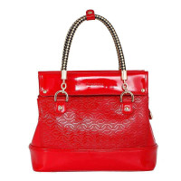 皮仕伦尔Pareshass 时尚优雅牛皮手提包P6029012-02红色