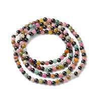 米邦 优质天然糖果花色碧玺4mm手链可绕手4圈(附证书)