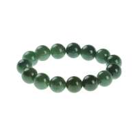 米邦 天然A货翡翠手链 油青种 圆珠手链 13mm(附证书)