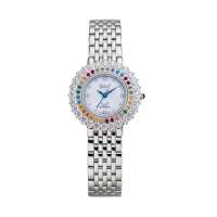 爱其华OGIVAL蔷薇系列 繽纷真钻女表 -银/30mm380.12DLS
