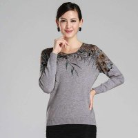 海尔曼斯 女式低圆领保暖羊毛衫V029D20