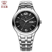 天王表(TIANWANG)商务经典休闲石英手表 情侣男表GS3626黑