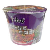 康师傅 珍品酸菜牛肉桶面 110g