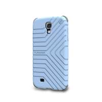 普格尔三星S4缓冲耳软保护壳蓝色