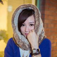 THANTRUE真享欧美毛线大围脖秋冬季保暖防风针织加厚围巾女士纯色披肩 奶白色 W150