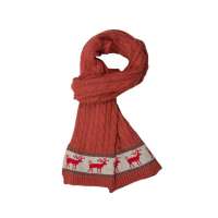 THANTRUE真享 韩版情侣针织围巾 秋冬季保暖长毛线 男士羊毛羊绒围脖 N067 深橘色