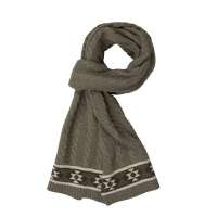 THANTRUE真享  韩版百搭针织围巾 秋冬季羊绒羊毛线方巾 男士纯色围脖 W076 咖啡色