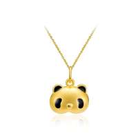 潮宏基 官方正品-熊猫系列-Chi-Chi & Qi-Qi-足金-足金/黄金吊坠/挂坠(小版)