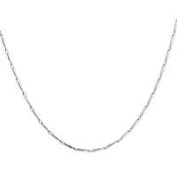 六福珠宝18K金白色百搭瓜子链项链L18TBKN0004