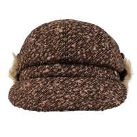 kenmont凯蒙特秋冬季帽子女士报童帽 保暖护耳帽 毛呢八角帽KM-1469-21