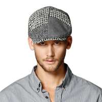 kenmont凯蒙特冬季男士帽子 时尚鸭舌帽 毛呢贝雷帽冬天潮帽KM-1450-04