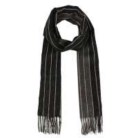 男士羊毛围巾 男士围巾冬季韩版潮保暖深色商务条纹围巾围脖KM-1951-01