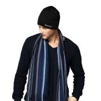 男士羊毛围巾 男士围巾冬季韩版潮保暖 加厚商务条纹围巾围脖KM-1500-13