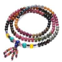 盈满堂 原创108颗天然碧玺4层手链6mmYMT130918125