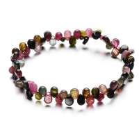 盈满堂 3A天然碧玺水滴手链-彩艳YMT1290052