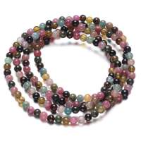 盈满堂 天然碧玺4mm手链可绕手4圈YMT12073015