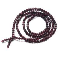 盈满堂 天然石榴石4mm佛珠手链可绕手4圈YMT12073016