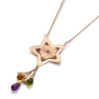 潮宏基官方正品-彩金系列-星之语-黄18K金-黄18K金坠链CHJ