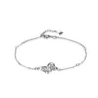 潮宏基 官方正品-K金素金系列-蝶盈(镂空款)-18K金-红18K金手链CHJ