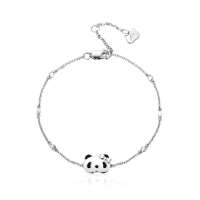 潮宏基 官方正品-熊猫系列-Chi-Chi & Qi-Qi-18K金-18K金手链CHJ