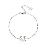 潮宏基 官方正品-熊猫系列-Chi-Chi & Qi-Qi-18K金-18K金贝壳手链CHJ